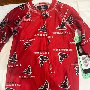 NFL ATLANTA FALCONS ONE PIECE PAJAMAS 3/6M NWT
